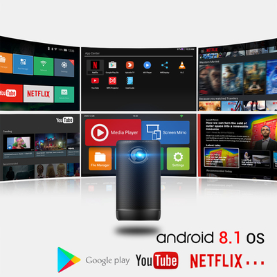 4K Android 9 proiettori del DLP della radio del proiettore LED mini con il modo AD ALTA FEDELTÀ dell'altoparlante