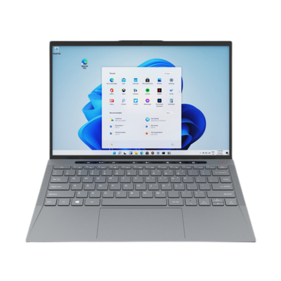 SSD portatile a 14 pollici Windows di TigerLakeU 1115G4 128GB del computer portatile 10 grigi metallici